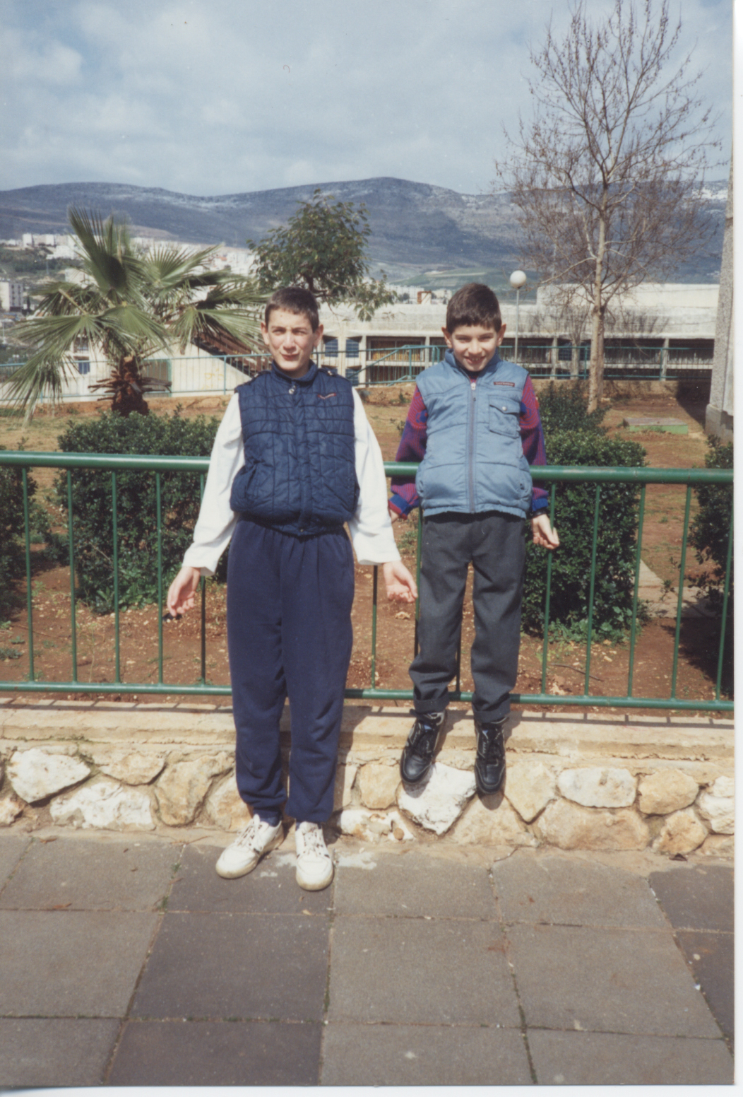Marc &amp; James - outside school Israel