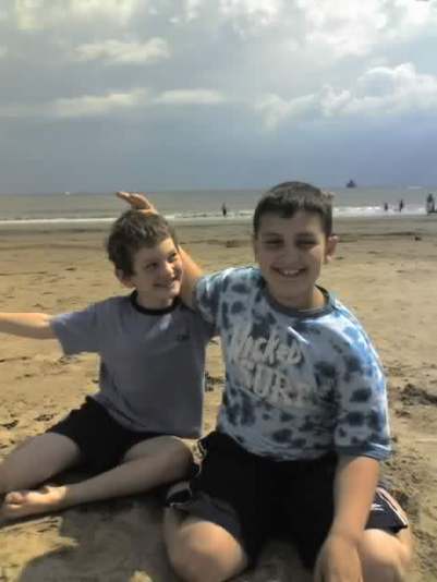 Scott &amp; Alex beach July 07